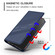 iPhone 16e / 17e Embossed Multi-functional Wallet Retro Leather Phone Case - Dark Blue