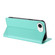 iPhone 16e / 17e Embossed Multi-functional Wallet Retro Leather Phone Case - Mint Green