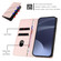 iPhone 16e / 17e Embossed Multi-functional Wallet Retro Leather Phone Case - Pink