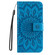 iPhone 16e / 17e Embossed Sunflower Pattern Flip Leather Phone Case - Blue