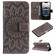 iPhone 16e / 17e Embossed Sunflower Pattern Flip Leather Phone Case - Grey