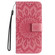 iPhone 16e / 17e Embossed Sunflower Pattern Flip Leather Phone Case - Pink