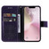 iPhone 16e / 17e Embossed Sunflower Pattern Flip Leather Phone Case - Purple