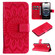 iPhone 16e / 17e Embossed Sunflower Pattern Flip Leather Phone Case - Red