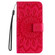 iPhone 16e / 17e Embossed Sunflower Pattern Flip Leather Phone Case - Red