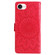 iPhone 16e / 17e Embossed Sunflower Pattern Flip Leather Phone Case - Red
