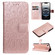 iPhone 16e / 17e Embossed Sunflower Pattern Flip Leather Phone Case - Rose Gold