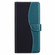 iPhone 16e / 17e Embossed Two-Color Leather Phone Case - Black Green