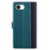 iPhone 16e / 17e Embossed Two-Color Leather Phone Case - Black Green