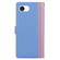 iPhone 16e / 17e Embossed Two-Color Leather Phone Case - Pink Blue