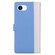 iPhone 16e / 17e Embossed Two-Color Leather Phone Case - White Blue