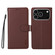 iPhone 16e / 17e ENKAY RFID Blocking Wallet Kickstand Litchi Texture Leather Phone Case - Brown