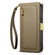 iPhone 16e / 17e ESEBLE E11 Colorful Litchi Pattern Zipper Wallet Leather Phone Case - Amber Brown