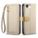 iPhone 16e / 17e ESEBLE E11 Colorful Litchi Pattern Zipper Wallet Leather Phone Case - Khaki
