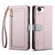 iPhone 16e / 17e ESEBLE E11 Colorful Litchi Pattern Zipper Wallet Leather Phone Case - Light Purple