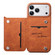 iPhone 16e / 17e ESEBLE Retro Texture Double Buckle Card Slot Phone Case - Brown