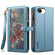 iPhone 16e / 17e ESEBLE Star Series Lanyard Zipper Wallet RFID Leather Case - Blue