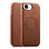iPhone 16e / 17e ESEBLE Ultra-thin Card Slot Magnetic Vegan Leather Phone Case - Brown