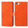 iPhone 16e / 17e Ethnic Style Embossed Pattern Leather Phone Case - Orange