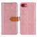 iPhone 16e / 17e European Floral Embossed Leather Phone Case - Pink