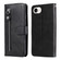 iPhone 16e / 17e Fashion Calf Texture Zipper Leather Phone Case - Black