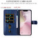 iPhone 16e / 17e Fashion Calf Texture Zipper Leather Phone Case - Blue