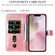 iPhone 16e / 17e Fashion Calf Texture Zipper Leather Phone Case - Rose Gold