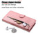 iPhone 16e / 17e Fashion Calf Texture Zipper Leather Phone Case - Rose Gold