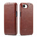iPhone 16e / 17e Fierre Shann 64 Texture Vertical Flip PU Leather Phone Case - Brown