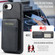 iPhone 16e / 17e Fierre Shann Cowhide Vertical Flip Magnetic Card Holder Phone Case - Black
