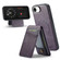 iPhone 16e / 17e Fierre Shann Cowhide Vertical Flip Magnetic Card Holder Phone Case - Purple