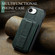 iPhone 16e / 17e Fierre Shann Oil Wax Cow Leather Card Holder Back Phone Case - Green