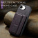 iPhone 16e / 17e Fierre Shann Oil Wax Cow Leather Card Holder Back Phone Case - Purple