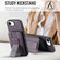 iPhone 16e / 17e Fierre Shann Oil Wax Cow Leather Card Holder Back Phone Case - Purple