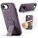iPhone 16e / 17e Fierre Shann Oil Wax Cow Leather Holder Back Phone Case - Purple