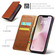 iPhone 16e / 17e Fierre Shann PU Genuine Leather Texture Phone Case - Brown