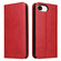 iPhone 16e / 17e Fierre Shann PU Genuine Leather Texture Phone Case - Red