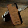 iPhone 16e / 17e Fierre Shann Retro Oil Wax Texture Card Slots PU Leather Phone Case - Brown
