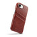 iPhone 16e / 17e Fierre Shann Retro Oil Wax Texture Card Slots PU Leather Phone Case - Brown