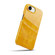 iPhone 16e / 17e Fierre Shann Retro Oil Wax Texture Card Slots PU Leather Phone Case - Yellow