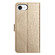 iPhone 16e / 17e Flower Embossed Leather Phone Case - Gold