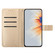 iPhone 16e / 17e Flower Embossed Leather Phone Case - Gold