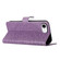 iPhone 16e / 17e Flower Embossed Leather Phone Case - Purple