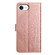 iPhone 16e / 17e Flower Embossed Leather Phone Case - Rose Gold