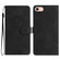iPhone 16e / 17e Flower Embossing Pattern Leather Phone Case - Black