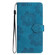 iPhone 16e / 17e Flower Embossing Pattern Leather Phone Case - Blue