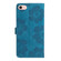 iPhone 16e / 17e Flower Embossing Pattern Leather Phone Case - Blue