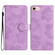 iPhone 16e / 17e Flower Embossing Pattern Leather Phone Case - Purple