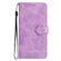 iPhone 16e / 17e Flower Embossing Pattern Leather Phone Case - Purple