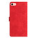 iPhone 16e / 17e Flower Embossing Pattern Leather Phone Case - Red